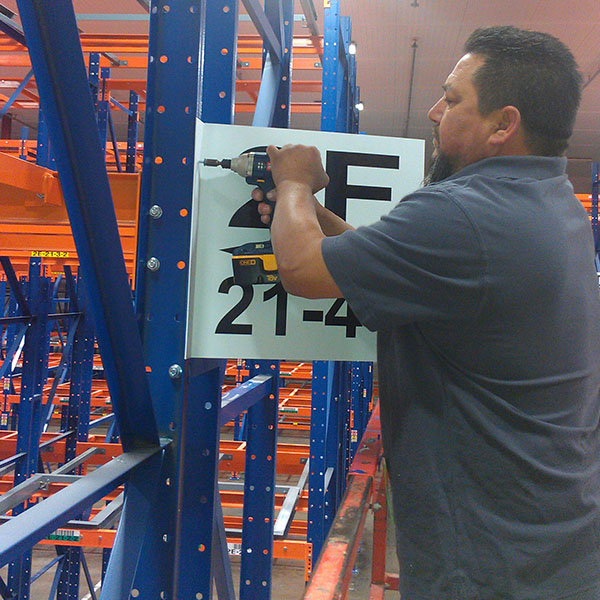 Warehouse Sign/Label Installation